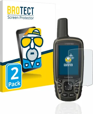 Produktbild von 2x BROTECT Schutzfolie für Garmin GPSMAP 64sx Displayschutz Displayschutzfolie Folie Matt Entspiegelungsfolie