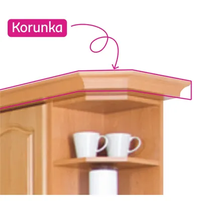 Produktbild von Kondela Krone für Küchenschrank Lora New MDF Klasik LC W60/60 – Erle