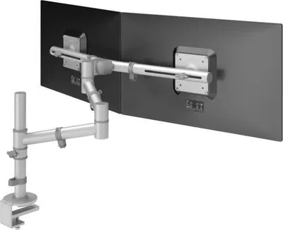 Produktbild von Monitorarm viewgo Schreibtisch 132 für 2 Monitore silber