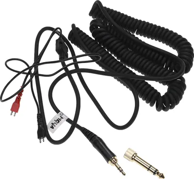 Produktbild von vhbw Audio AUX Kabel kompatibel mit Sennheiser HD 222, HD 25, HD 224, HD 230 Kopfhörer - Audiokabel 3,5 mm Klinkenstecker auf 6,3 mm, 400 cm Schwarz