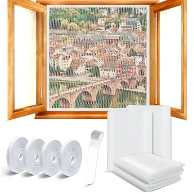 Obrázek produktu pro Síťka proti hmyzu do oken – 150 x 200 cm – balení 4 kusů