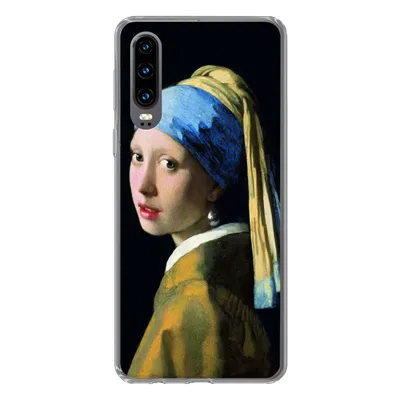 Produktbild von MuchoWow® Handyhülle Schutzhülle Hülle für Huawei P30 Das Mädchen mit dem Perlenohrring - Johannes Vermeer Silikon Softcase Handy Hülle - Kartenbesitzer