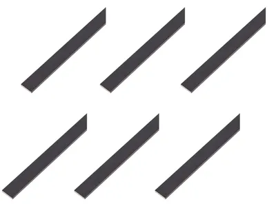 Zdjęcie produktu dla Alberts 6 x płaskownik, aluminium, anodowany na czarno, 15 x 2 mm, długość 2 m
