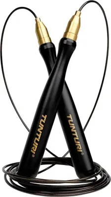Image de Tunturi Centuri corde à sauter réglable Pro - Speed Rope - 3m- noir/or