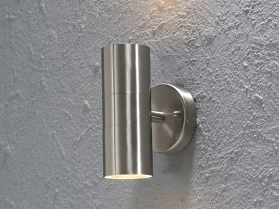 Produktbild von LED Außenwandleuchte Up Down, Fassadenbeleuchtung, Edelstahl Außenleuchte 17cm
