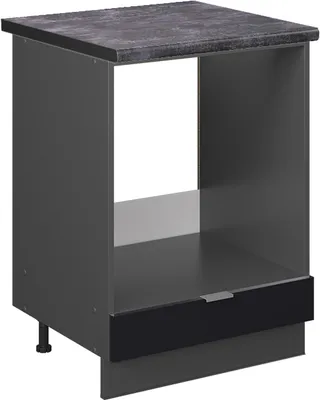 Zdjęcie produktu dla Szafka kuchenna Vicco Fame-Line Czarne paski 60 cm , BP Antracyt, Model 50687