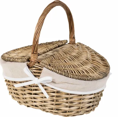 Produktbild von SIDCO Picknickkorb Weide Deckelkorb Einkaufskorb Weidenkorb Henkelkorb Geschenkkorb