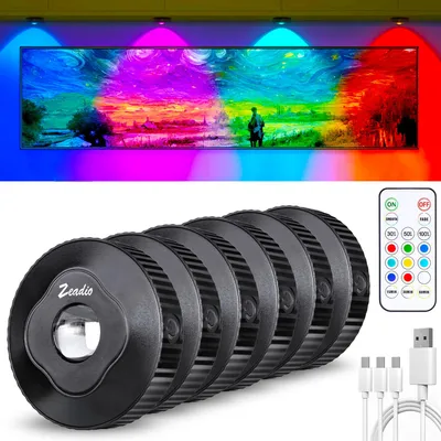 LED-Kastlampen mit Fernbedienung, 6 Stück, dimmbar, Touch-Funktion
