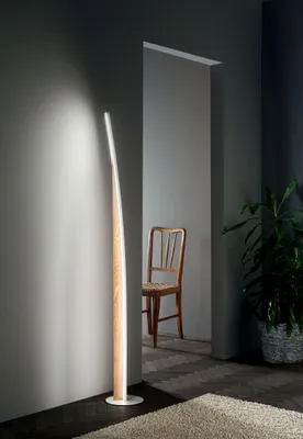 Produktbild von LED Stehlampe dimmbar Metall 167 cm Weiß Natur 3000 K 3740 lm Skandinavisch