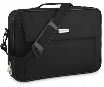 Zdjęcie produktu dla Torba na laptopa 17,3" lekka pojemna czarny pokrowiec na laptopa ZAGATTO
