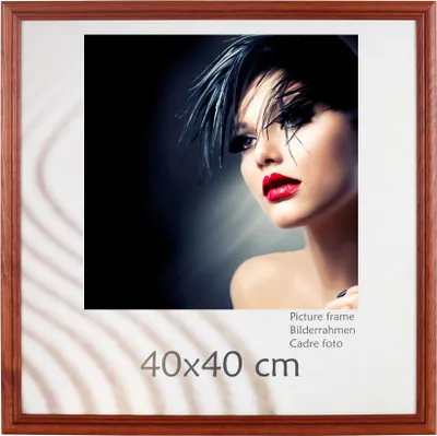 Produktbild von Artos Holz Bilderrahmen Acrylglas Plexi Lifestyle Foto Rahmen Collage Wanddeko Poster - Farbe: Braun | Format: 40x40