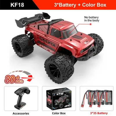 Produktbild von Ferngesteuertes RC-Driftauto - KF18 - 4WD - Maßstab 1:14 - Bis zu 80 km/h - 4 Kanäle - Rot