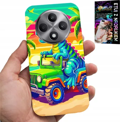 Zdjęcie produktu dla Etui Do Oppo Reno12 F / 12Fs 5G - Dinozaur W Ciężarówce Wzory Dla Dzieci