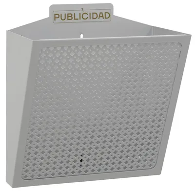 Briefkasten aus Stahl, 11 l, mit Gitter, silber