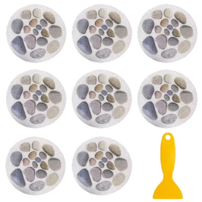 Image de Autocollants antidérapants pour baignoire, lot de 8, autocollants antidérapants, tapis antidérapant pour la douche, autocollants antidérapants ronds pour baignoire, diamètre 15 cm
