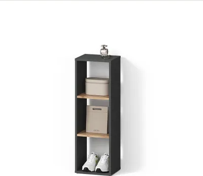 Produktbild von Aufbewahrungsregal Livinity Ortello Anthrazit/Goldkraft Eiche 30 x 90.5 cm, Model 55896