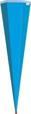 Produktbild von Schultüten-Rohling zum Basteln pazifikblau - 85 cm 6-eckig - mit Rot(h)-Spitze ohne Verschluss
