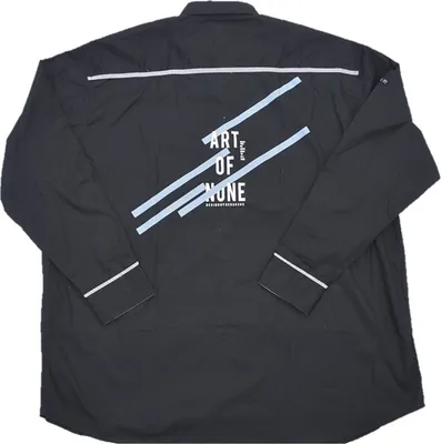 Produktbild von Übergrößen Herrenhemd von KAMRO Schwarz Rückenprint 10XL