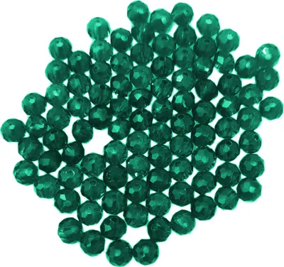 Produktbild von Glasperlen - Typ 'Facettiert' - 160 Stück - 3 mm - Türkis dunkel