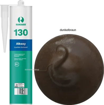 Produktbild von Ramsauer 130 Alkoxy 1K Silikon Dichtstoff 310ml Kartusche dunkelbraun