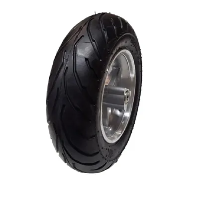 Productafbeelding van Voorwiel 90/65-6.5 voor pocketbike, tubeless, 3-spaaks aluminium velg, zilver, 6,5 inch
