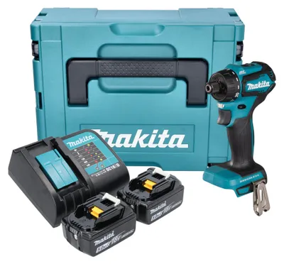 Image de Makita DDF 083 STJ Perceuse-visseuse sans fil 18 V 40 Nm 1/4'' Brushless + 2x batterie 5,0 Ah + chargeur + Makpac