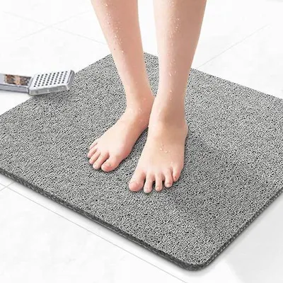 Obrázek produktu pro Protiskluzová podložka s odvodňovacími otvory – měkká a pohodlná – šedá, 60 x 60 cm