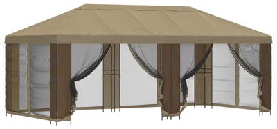 Immagine prodotto di vidaXL Gazebo da giardino con pareti laterali, 6 x 3 metri, color beige