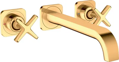 Produktbild von hansgrohe AXOR Citterio E 3-Loch Waschtischarmatur Unterputzmodell mit Rosetten für Wandmontage, 36107990
