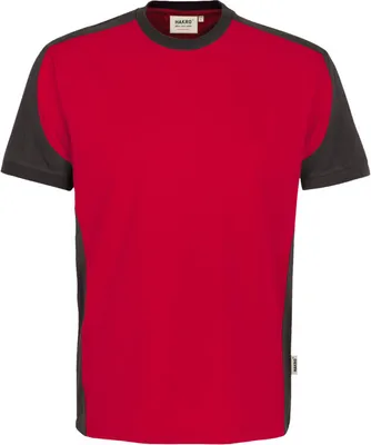 Produktbild von Hakro T-Shirt-Contrast Performance - Rot/Anthrazit - Größe 4Xl