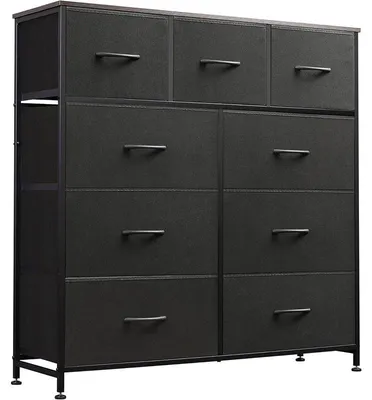 Obrázek produktu pro Komoda s 9 zásuvkami CAB-9BC, 29,8 x 94,6 x 102,6 cm, černá