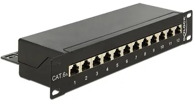Immagine prodotto di DELOCK 10" Patchpanel 12 Port Cat.6A schwarz