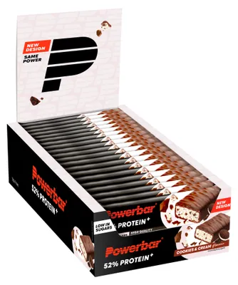 Produktbild von PowerBar 52% Protein Plus 20x 50g Box - Cookies and Cream
