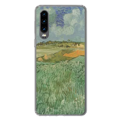 Produktbild von MuchoWow® Handyhülle Schutzhülle Hülle für Huawei P30 In der Nähe von Auvers - Vincent van Gogh Silikon Softcase Handy Hülle - Kartenbesitzer