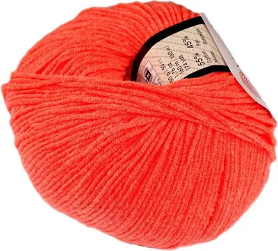 Image de YarnArt Jeans 61 Koralle - Fil de coton doux pour amigurumi et projets d'été