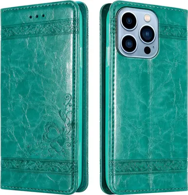 Produktbild von Cadorabo Hülle für Apple iPhone 13 PRO Schutzhülle in Türkis Handyhülle Etui Cover Case Standfunktion