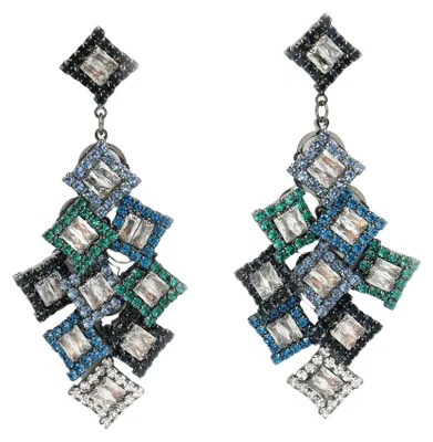 Image de AVANT-GARDE PARIS Boucles d'oreilles pendantes à vis en zircone de la collection Diva