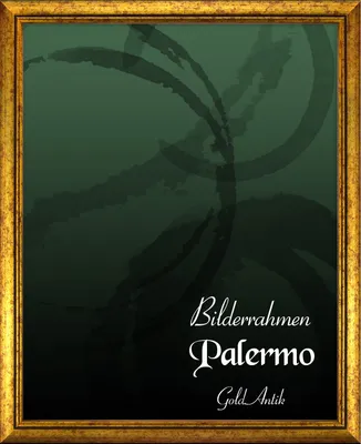 Produktbild von Bilderrahmen Palermo - 33x48 cm, Gold Nachbildung, 1 mm Kunstglas entspiegelt