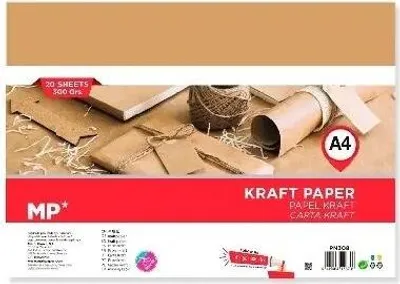 Obrázok produktu pre Kraftový papier A4, 20 listov na balenie darčekov a DIY projekty