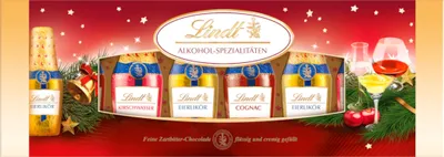 Zdjęcie produktu dla Specjalności alkoholowe Lindt z nadzieniem alkoholowym 131g