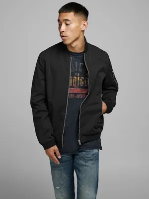 Produktbild von Jack & Jones Bomberjacke Herren JJERUSH BOMBER NOOS schwarz S