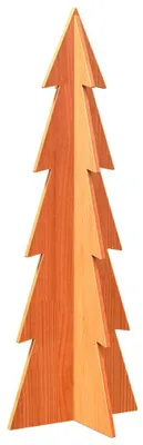 Zdjęcie produktu dla vidaXL Choinka do dekoracji woskowana brązowa 112 cm z litego drewna sosnowego