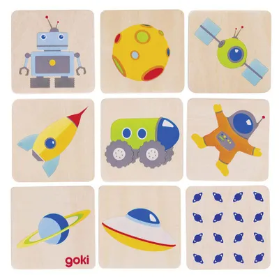 Produktbild von goki 56675 Memospiel Weltall, bunt (1 Stück)