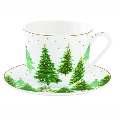 Image de Coffret Tasse Festive Trees Design Festif Et Capacité Généreuse - Easy Life