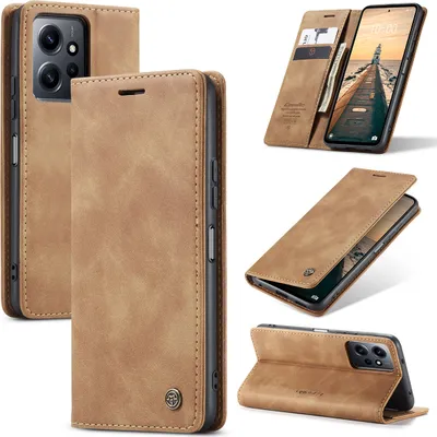 Obrázek produktu pro Redmi Note 12 4G Pouzdro, RetroPolyuretanKožené Pouzdro s Funkcí Stojánku pro Xiaomi Redmi Note 12 4G Hnědý