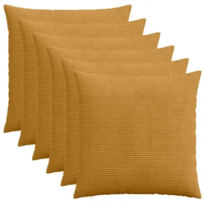 Produktbild von Kissenbezug 6 pcs HEERLEN Gelb 80 x 80 cm Cord