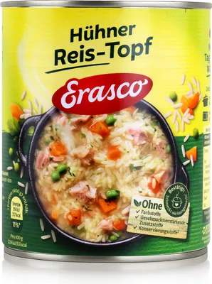 Produktbild von Erasco Hühner Reis-Topf 800g Fertigessen (1er Pack)