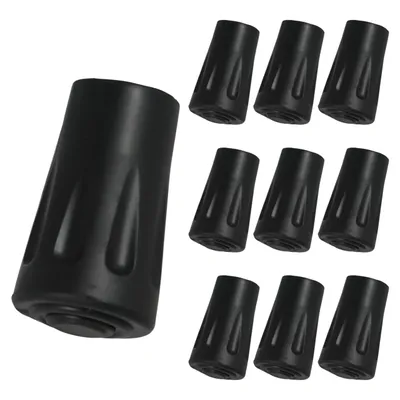 Produktbild von 10x Nordic Walking Pads Gummipads Puffer Trekking Gummipuffer Ersatz Gummi Füße Rund Schwarz