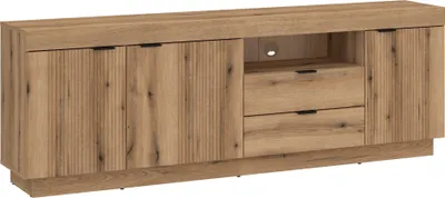 Produktbild von Lowboard >DELAMAR< in  Evoke Eiche Nachbildung - 185,9x66,6x39,6 (BxHxT)
