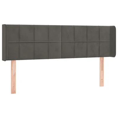 Produktbild von vidaXL Kopfteil mit Ohren Dunkelgrau 147x16x78/88 cm Samt
